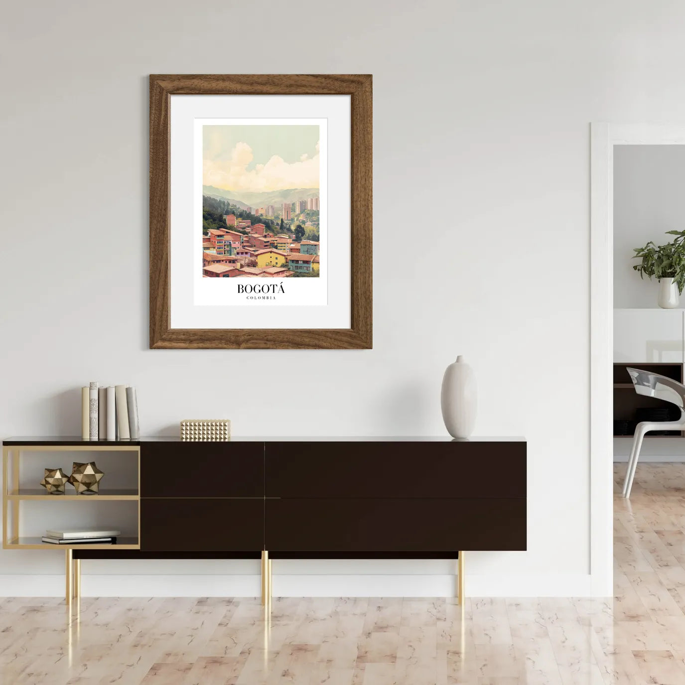 Bogotá Colombia Art Print – Colourful Cityscape in the Andes