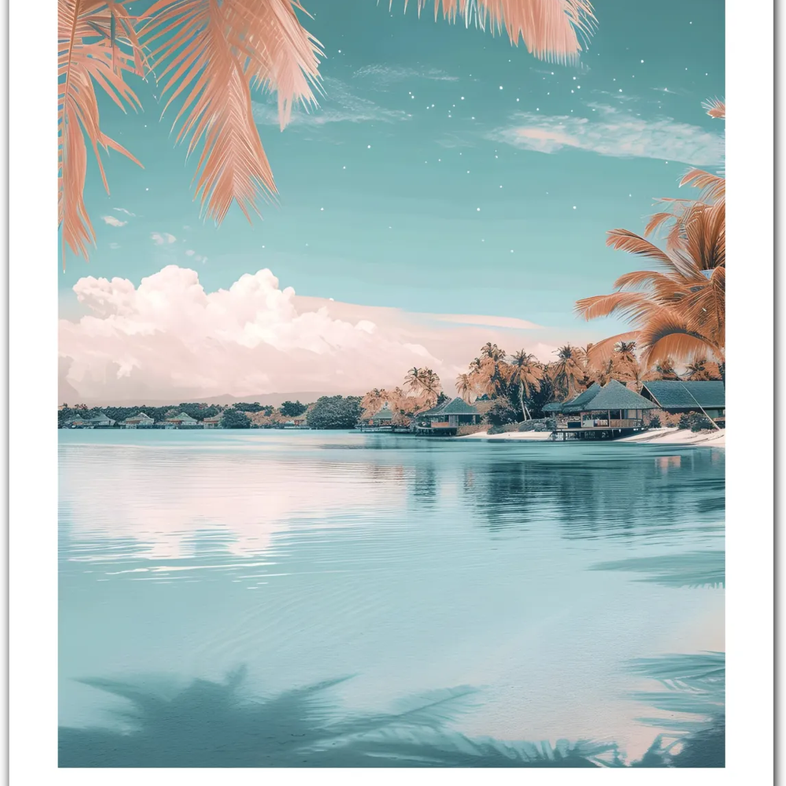 Bora Bora French Polynesia Art Print – Tropical Paradise and Ocean