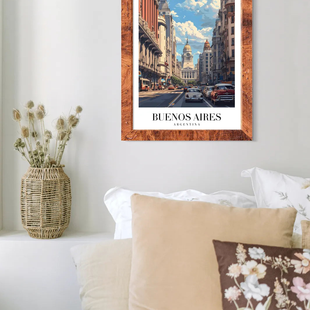 Buenos Aires Argentina Art Print – Avenida de Mayo and City View