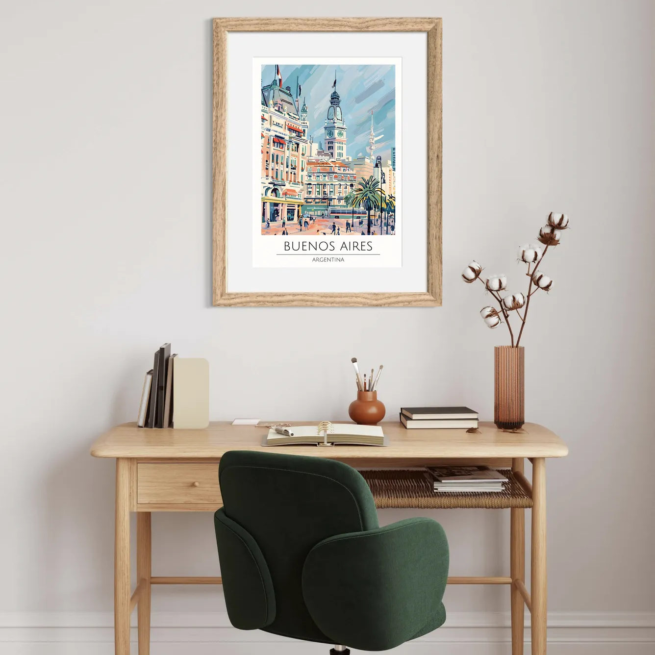 Buenos Aires Cityscape with Clock Tower Art Print 2