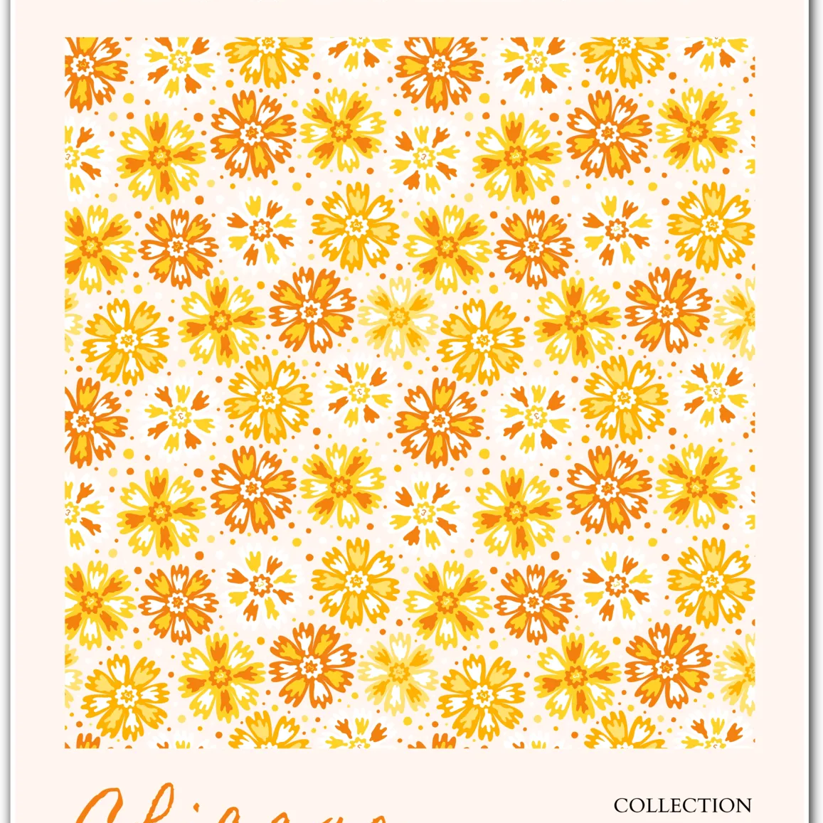 Chicago Garden Daisies – Soft Blue and Yellow Botanical Art Print