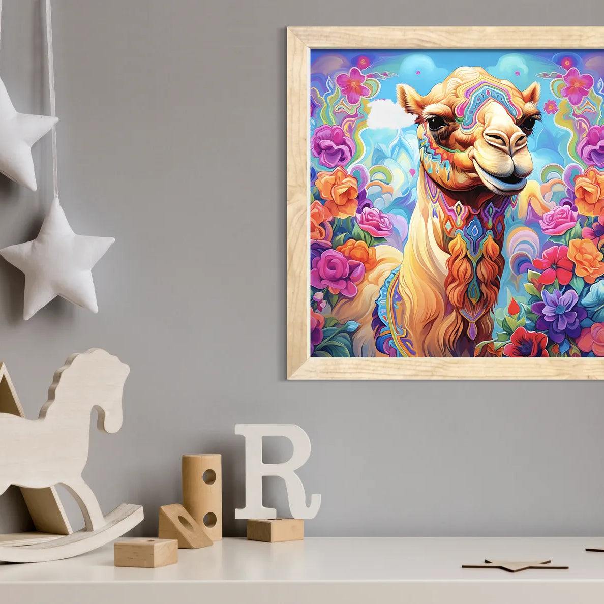 Flower Power Jazzy Camel Digital Art Print 2