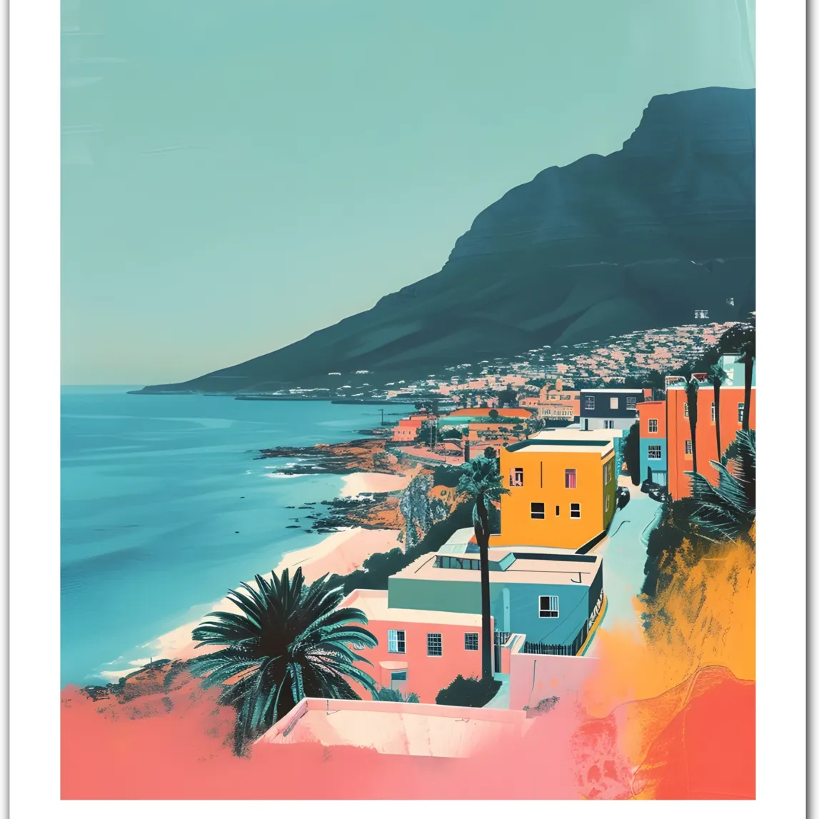 Cape Town South Africa Art Print – Coastal Views and Table Mountain