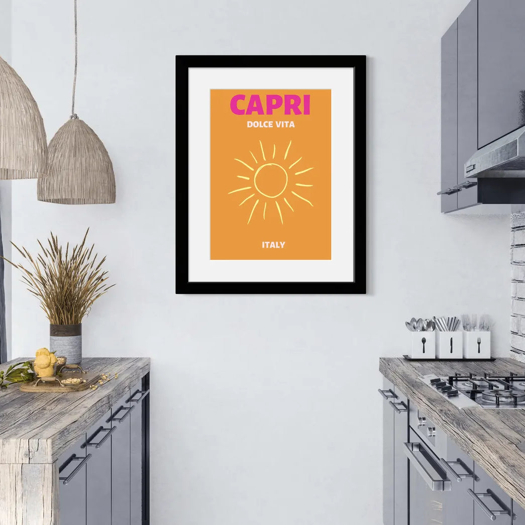 Capri Dolce Vita Sunshine Mediterranean Art Print