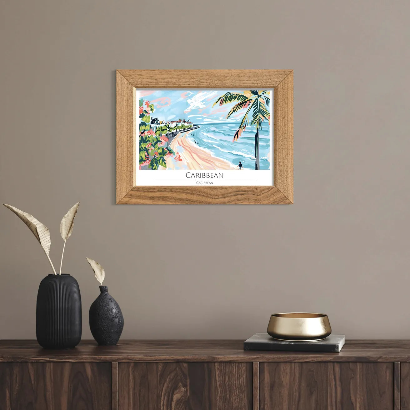 Tropical Paradise - Caribbean Beach Landscape Art Print