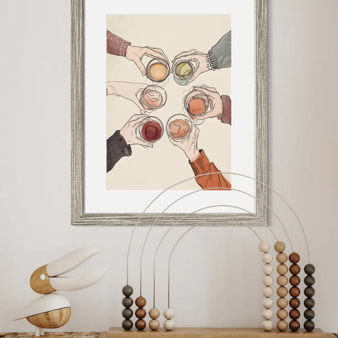 Cheers Friends Toasting Art Print