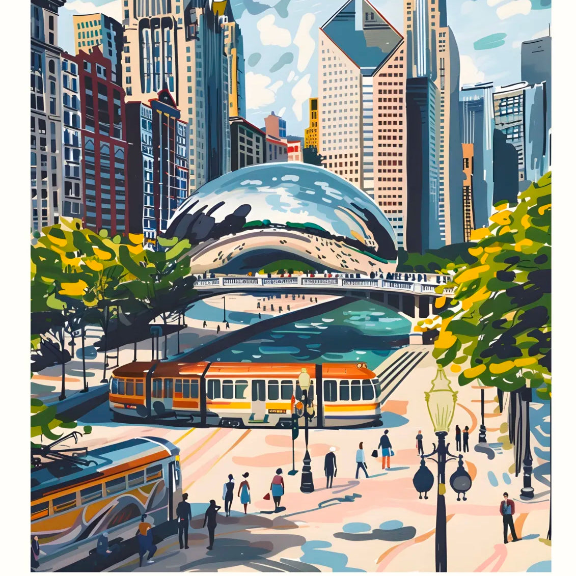 Chicago Millennium Park 'The Bean' Art Print 3