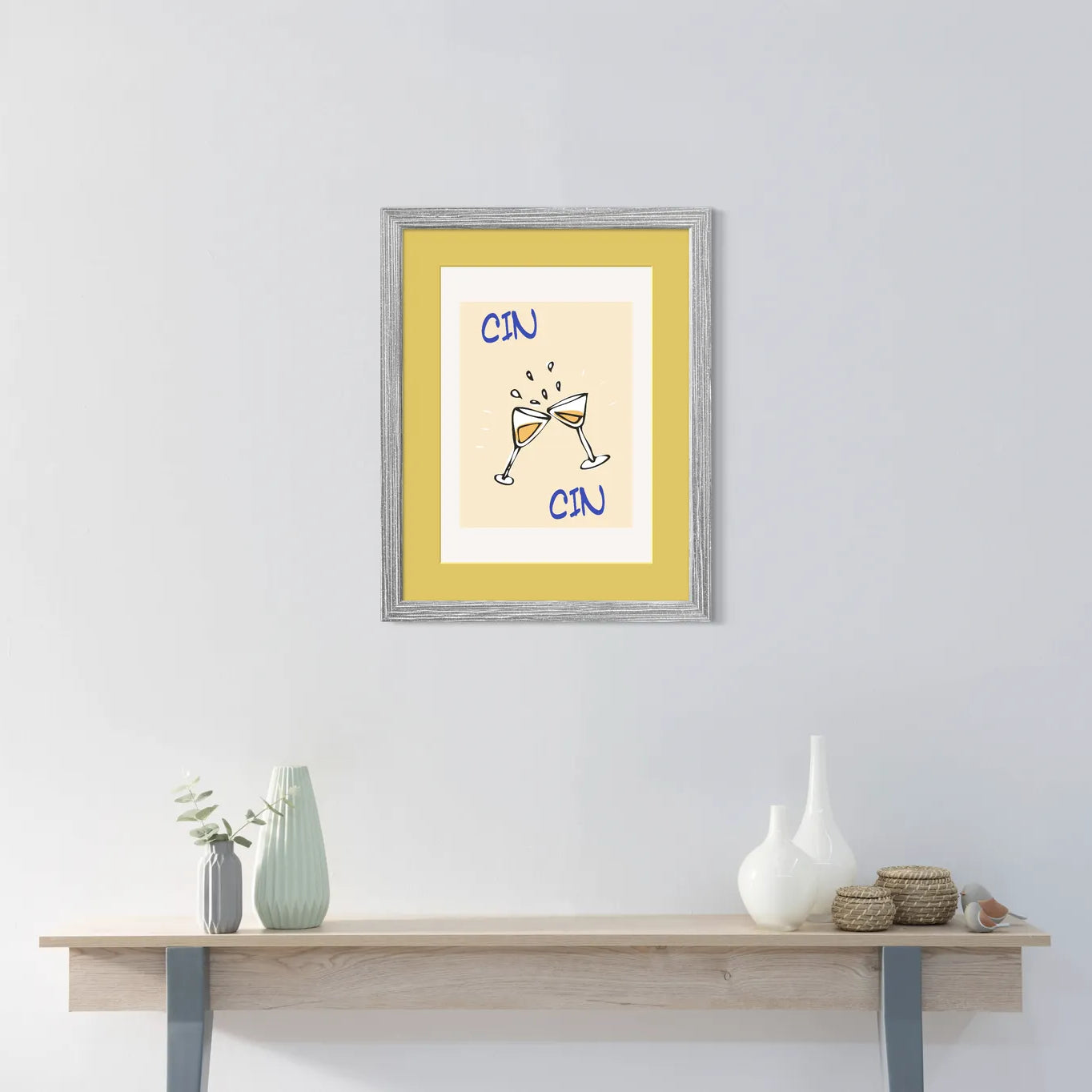 Cin Cin Double Minimalist Art Print