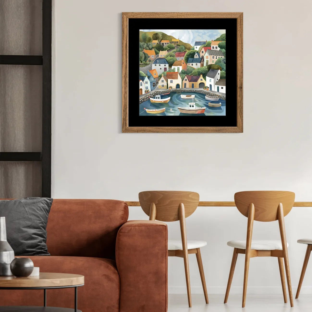 Historic Tower Overlooking the Seaside Village Art Print