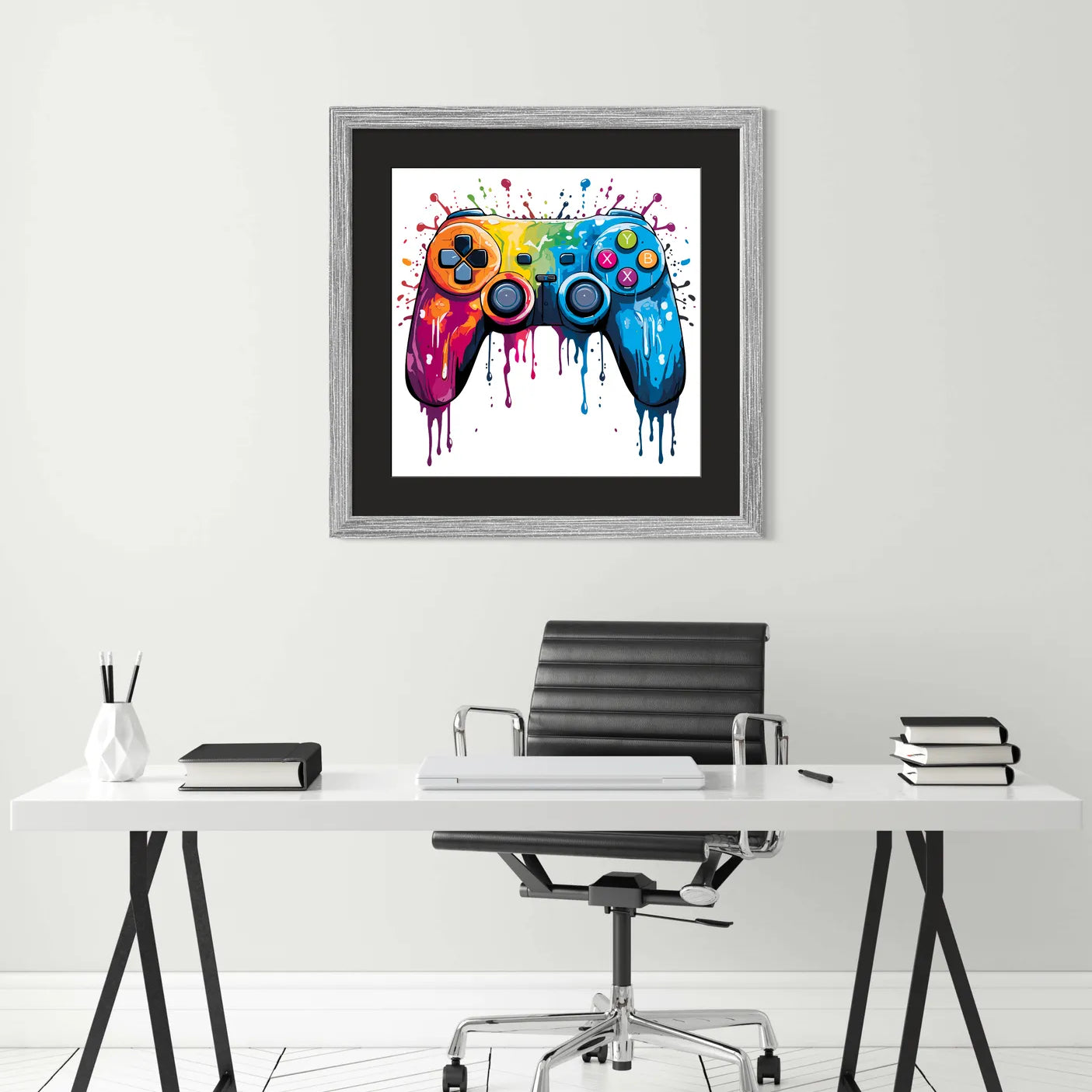 Funky Games Controller Splashed In Paint Artwork 2