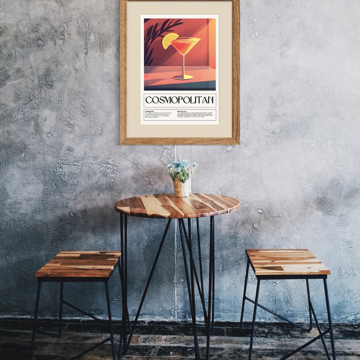 Cosmopolitan Cocktail Art Print – Sultry Retro Sunlit Decor 2