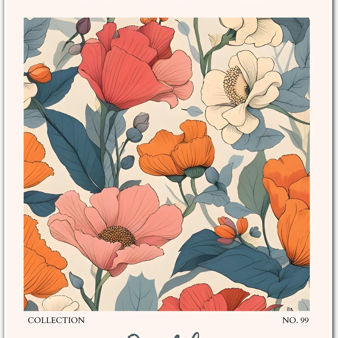 Delhi Garden Botanicals – Traditional Indian Florals in Warm Earth Tones