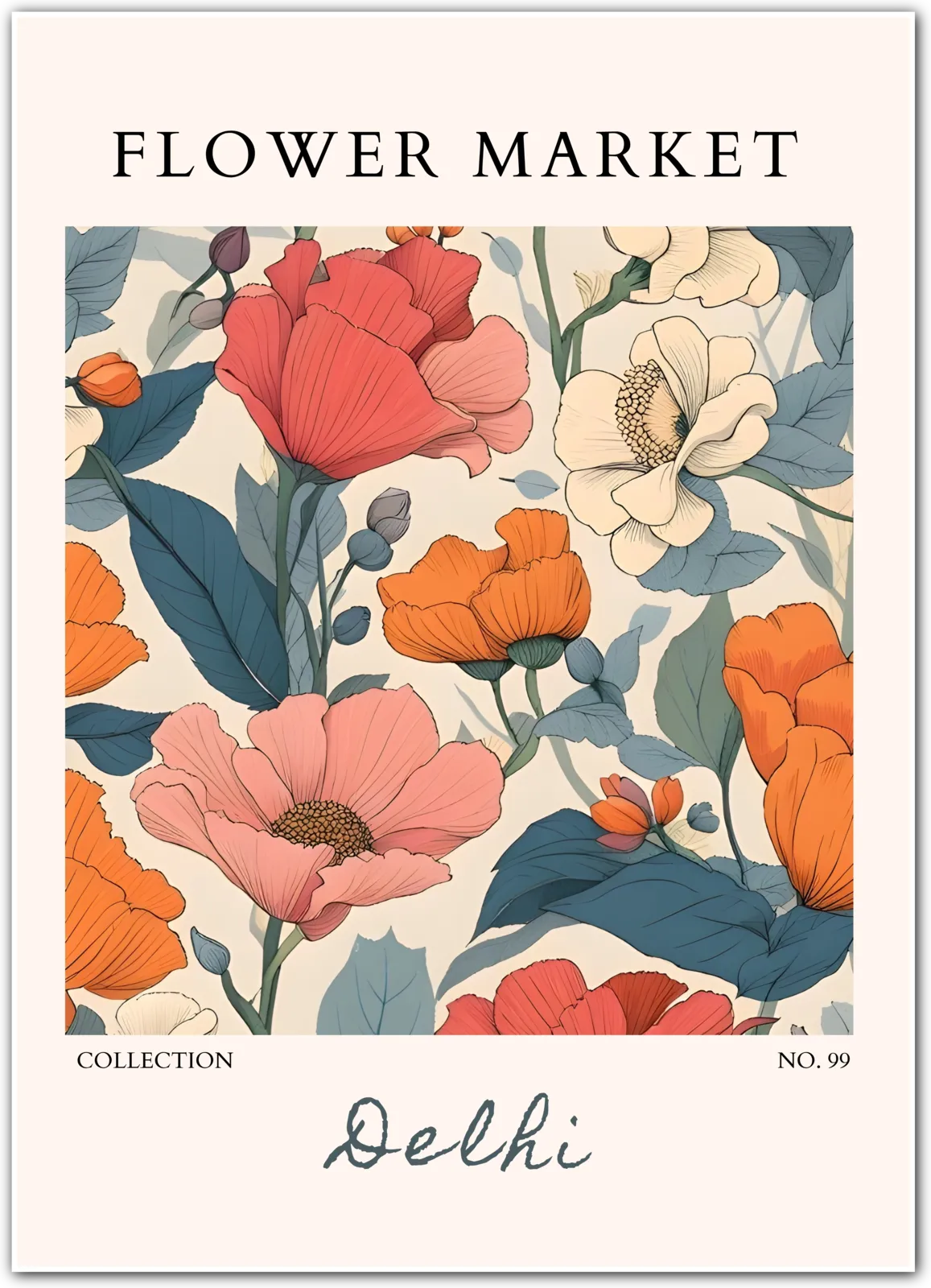 Delhi Garden Botanicals – Traditional Indian Florals in Warm Earth Tones