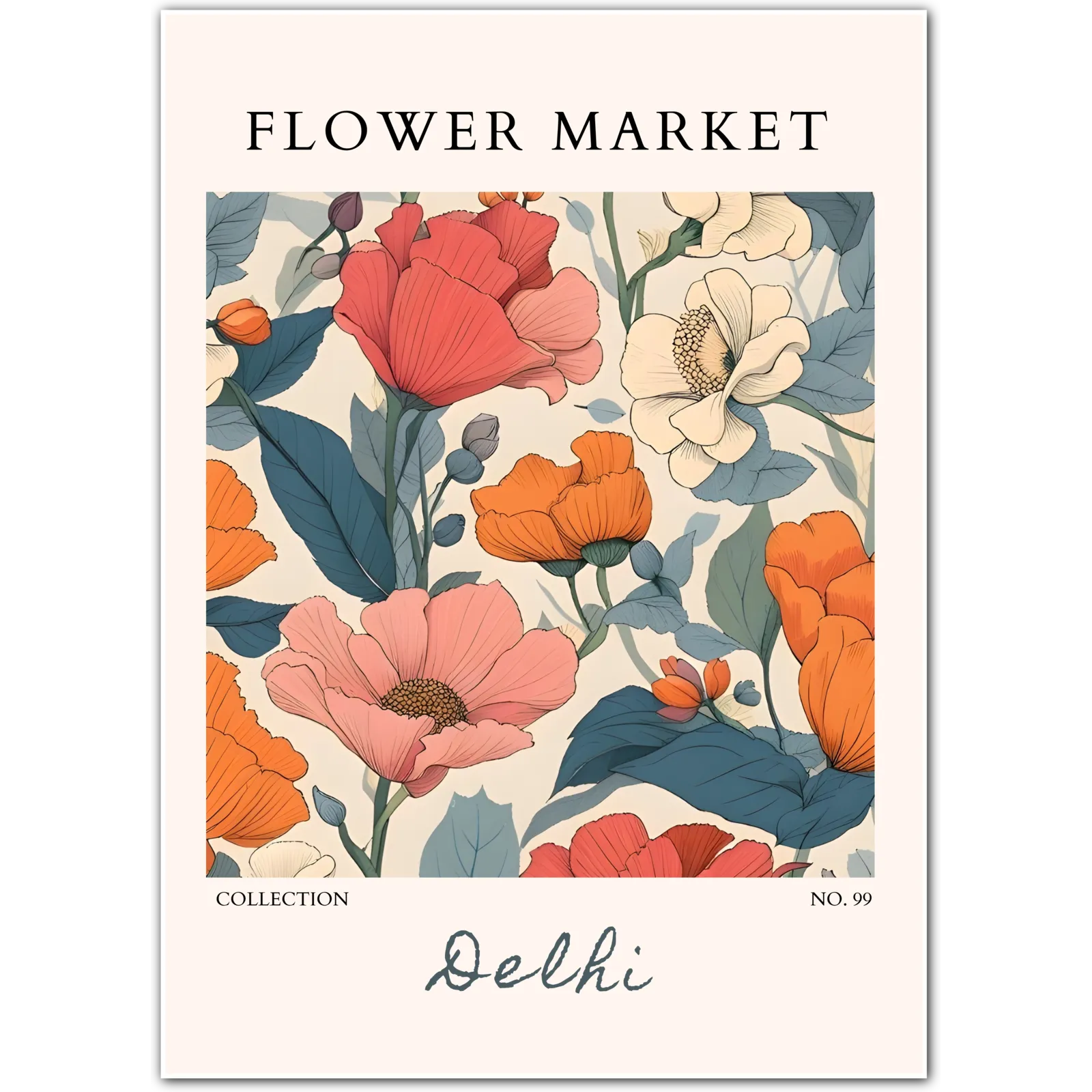 Delhi Garden Botanicals – Traditional Indian Florals in Warm Earth Tones