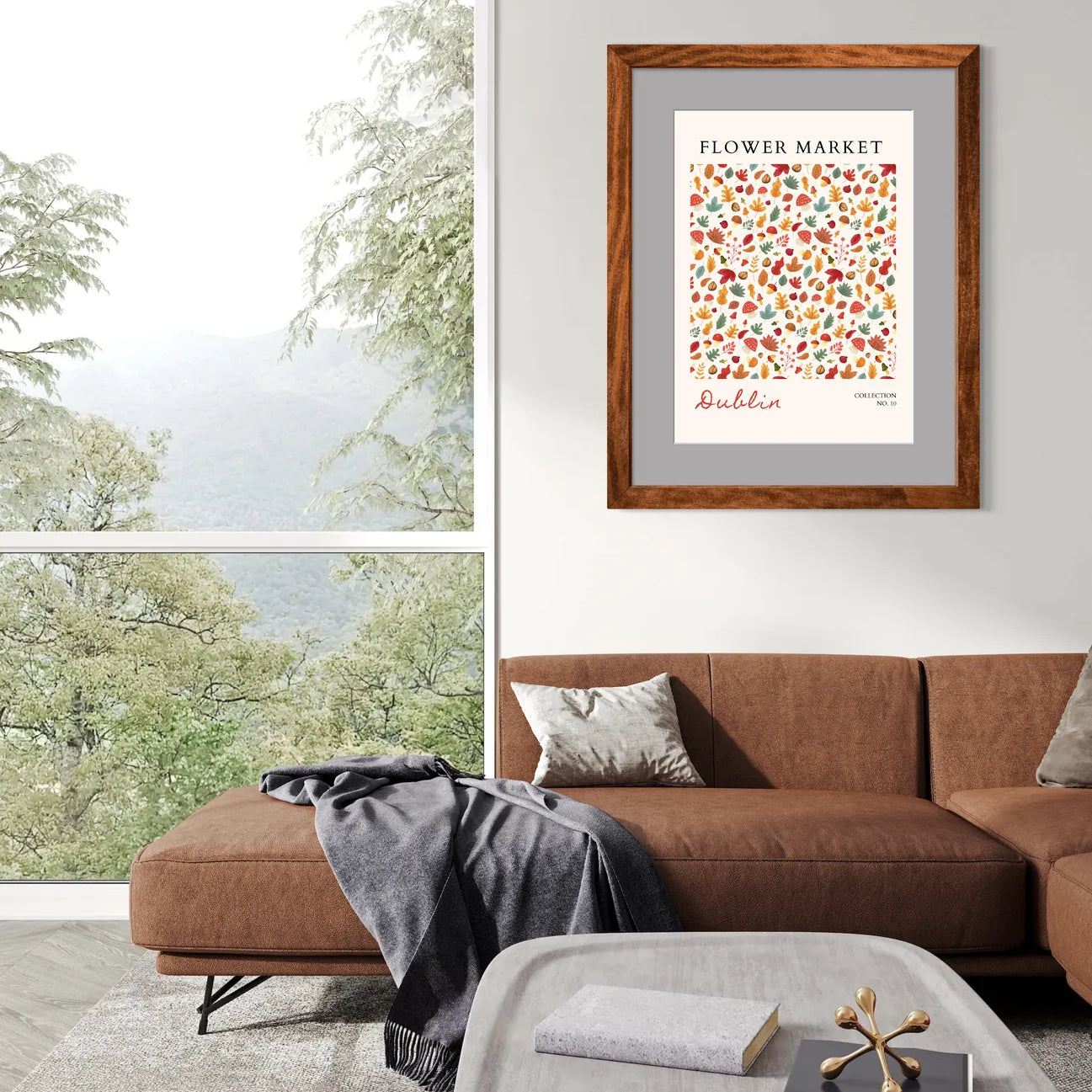 Dublin Autumn Harvest – Woodland Leaves and Forest Finds Art Print