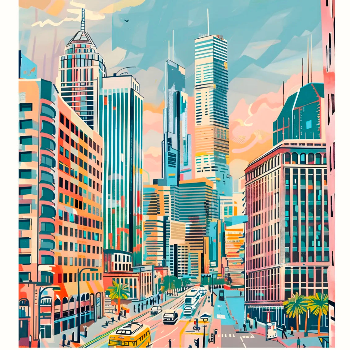Denver Urban Street Scene Art Print 3