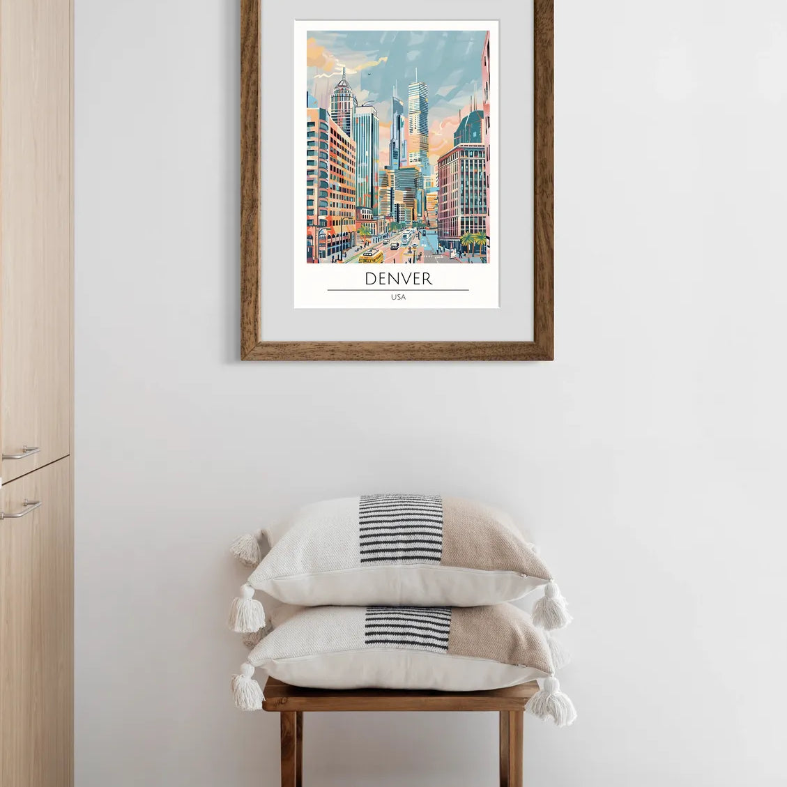 Denver Urban Street Scene Art Print 2