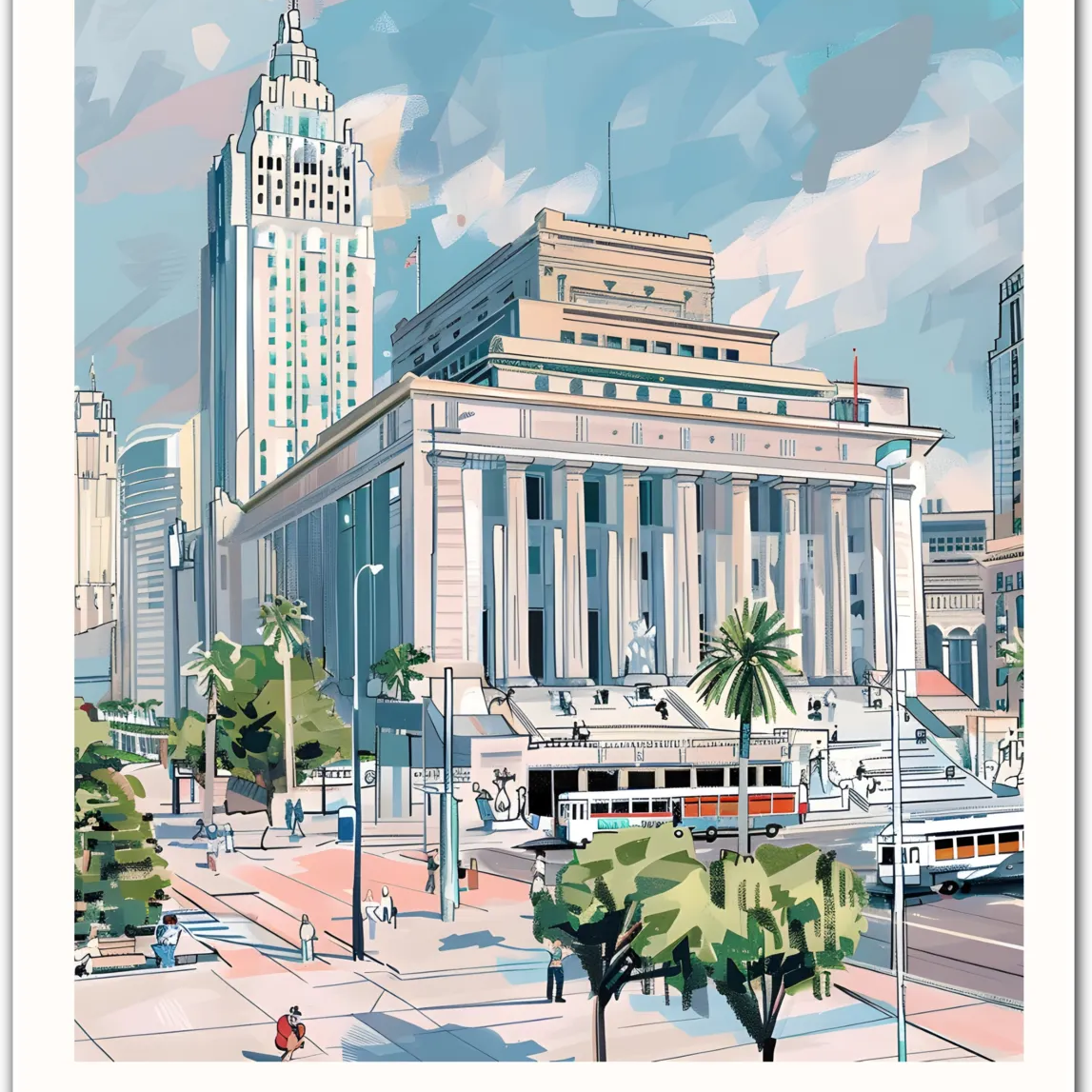 Detroit City Art Print - Architectural Beauty and Urban Energy