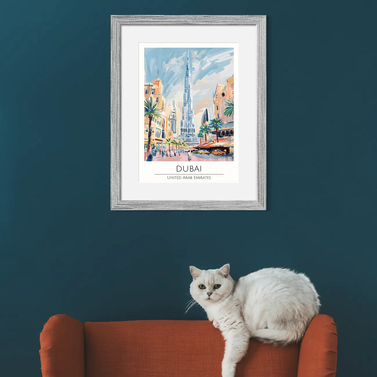 Dubai Cityscape Art Print - Iconic View of the Burj Khalifa and Urban Splendour