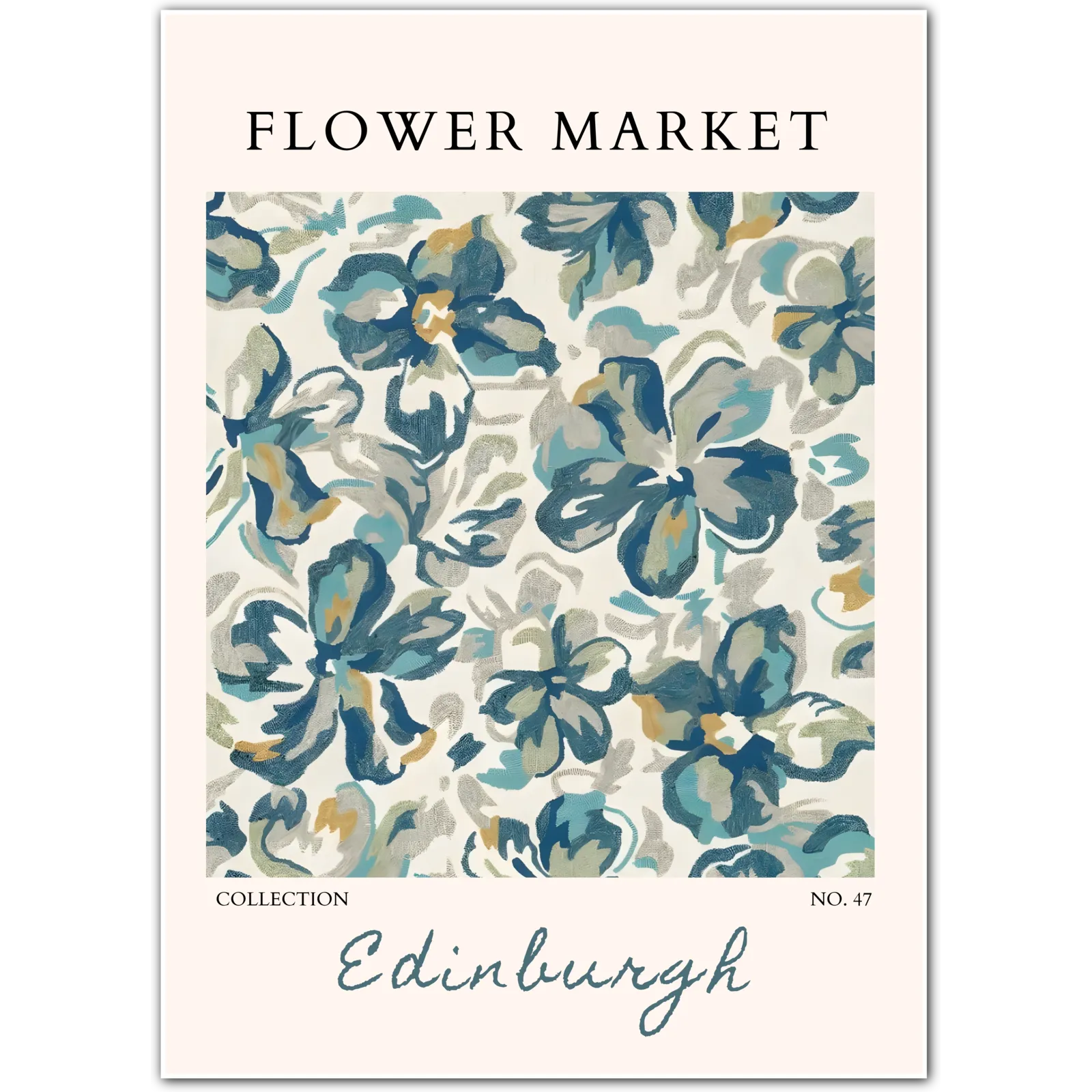 Edinburgh Painterly Florals – Soft Abstract Blossoms in Cool Tones