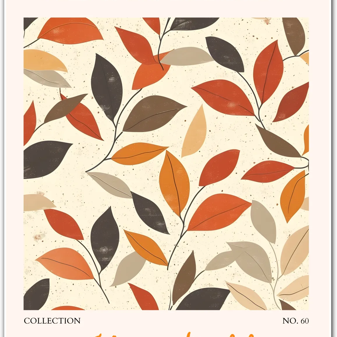 Flagstaff Flower Market Art Print with Painterly Peonies in Autumn Hues