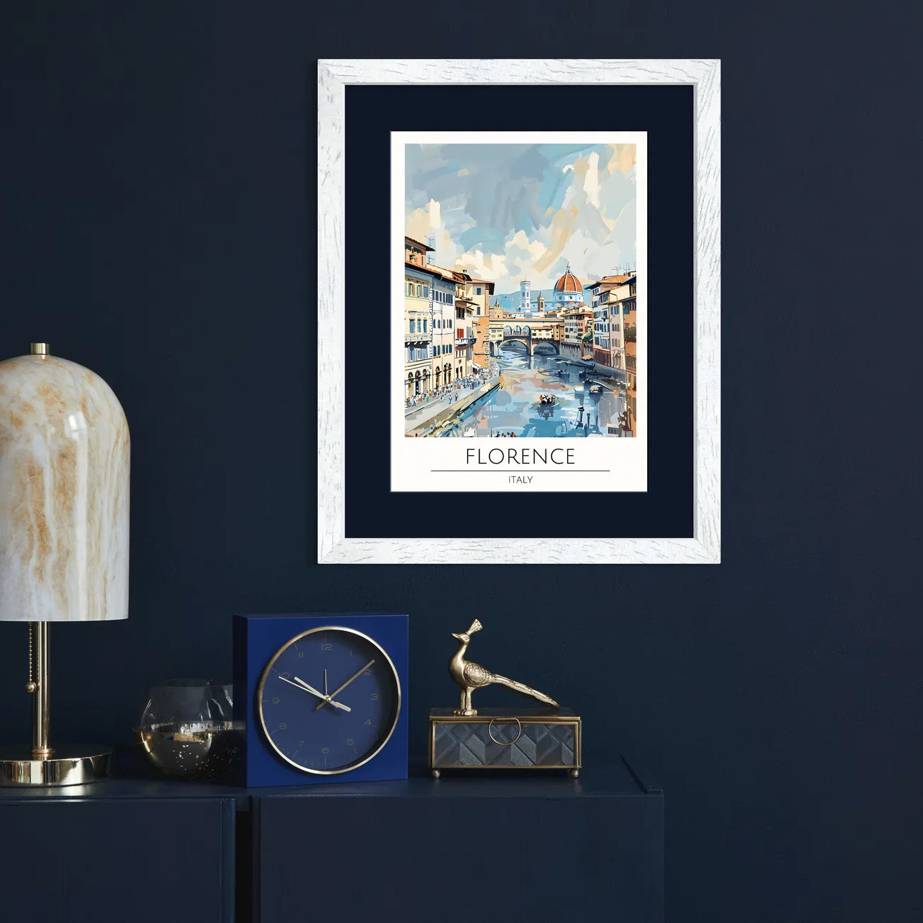 Florence Art Print - Vibrant View of the Ponte Vecchio and Historic Centre