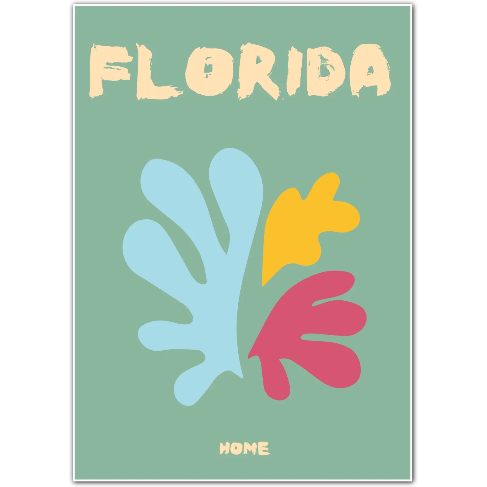 Florida Tropical Abstract Art Print