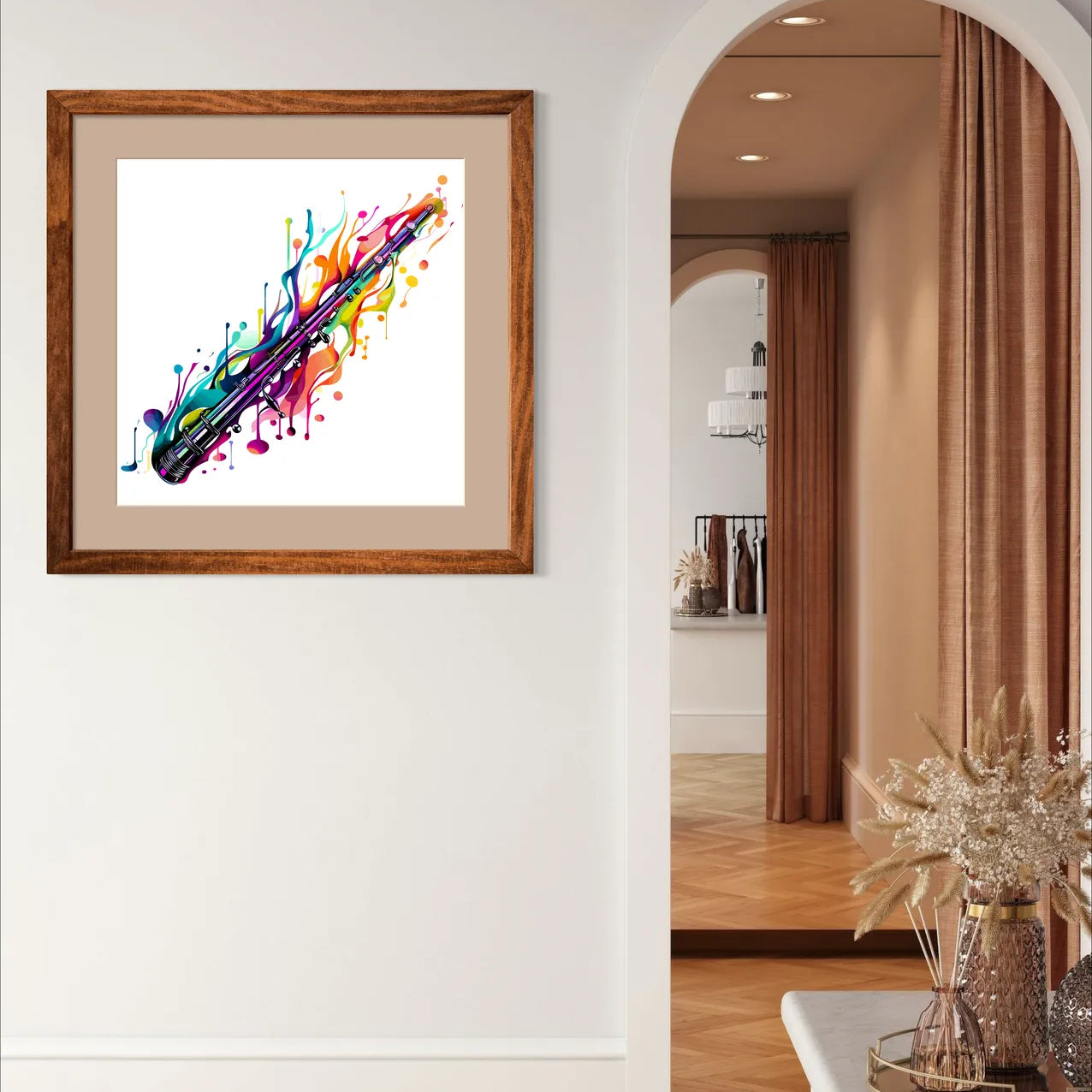 Flames Of Colour Flute Art Print 2