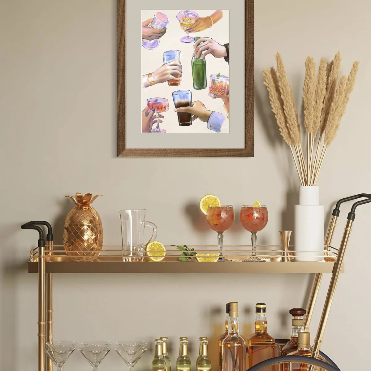 Friends’ Toast Sketch Art Print