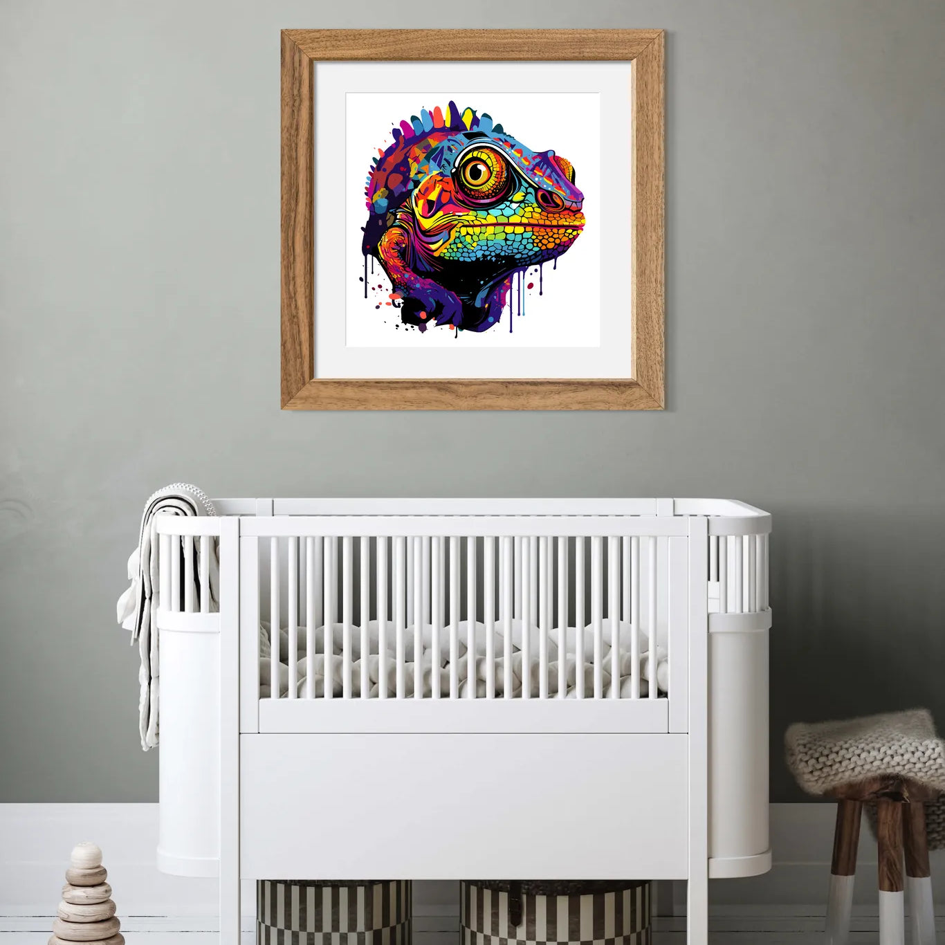 Multi-Colours Gecko Digital Art Print 2