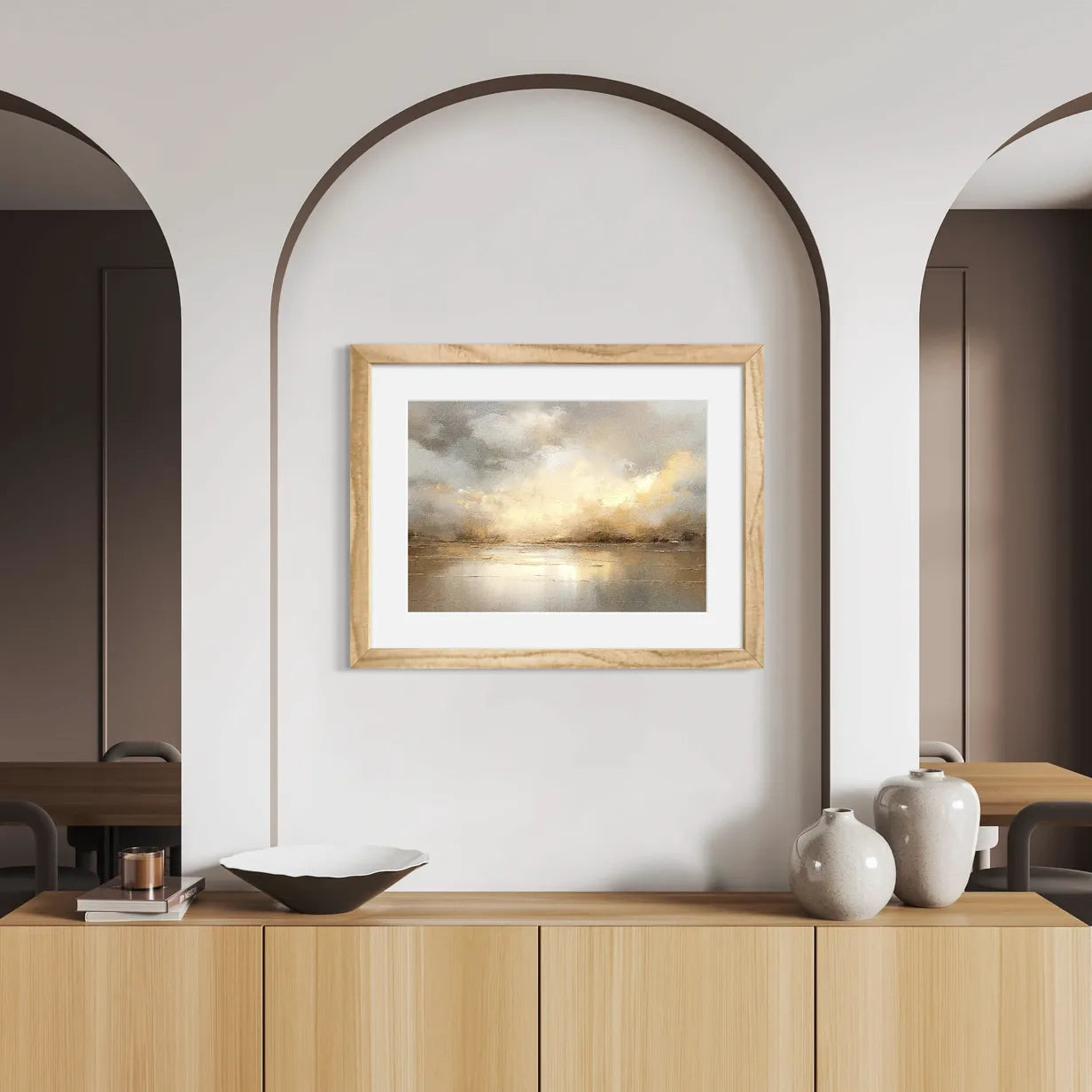 Bronzed Waters and Glowing Sun Art Print 2