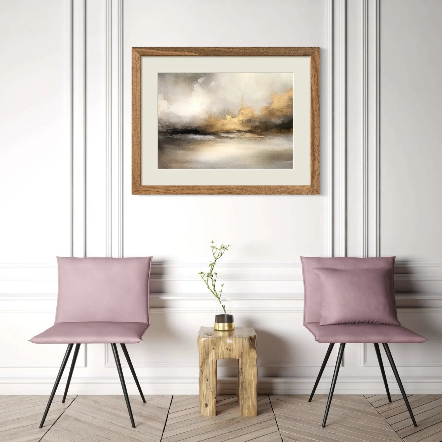 Vibrant Gold Above Dark Horizon Art Print 2