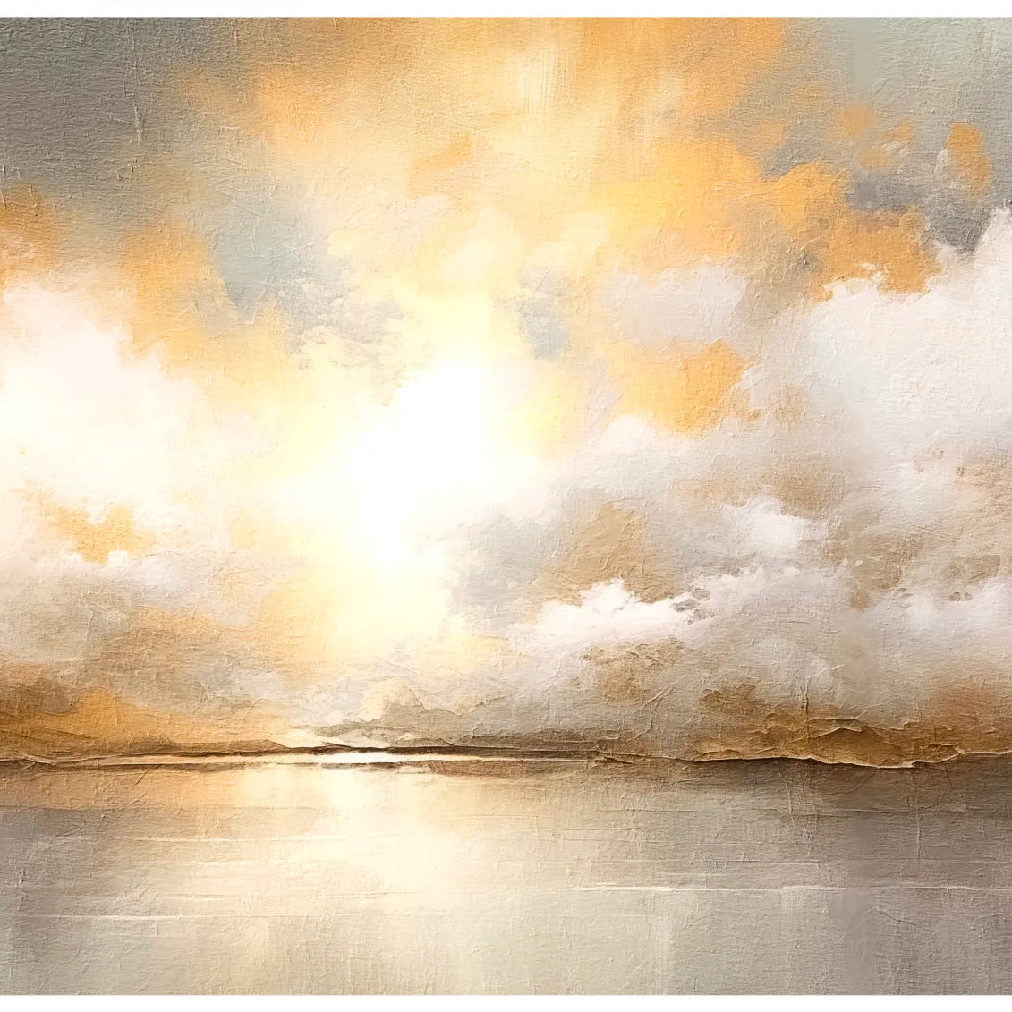 Sunlit Clouds and Reflective Waters Art Print 3