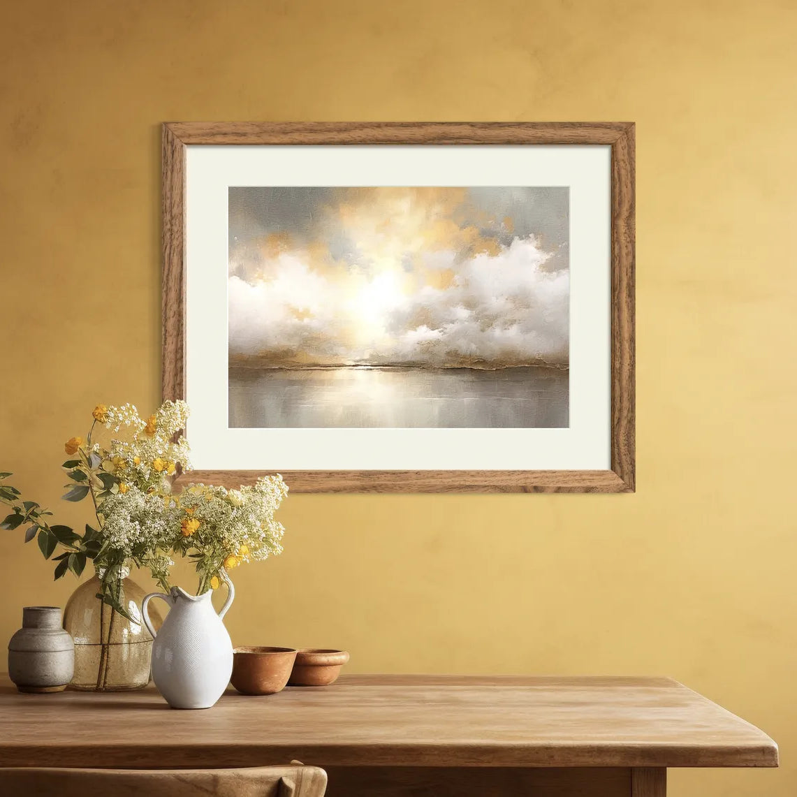 Sunlit Clouds and Reflective Waters Art Print 2