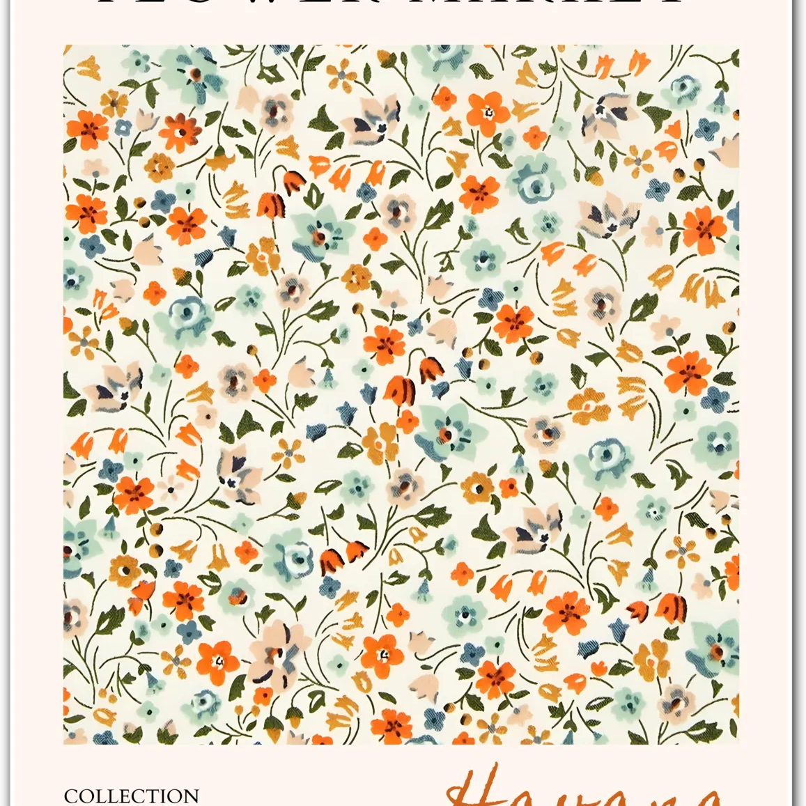 Havana Wild Garden Floral Art Print – Flower Market Collection