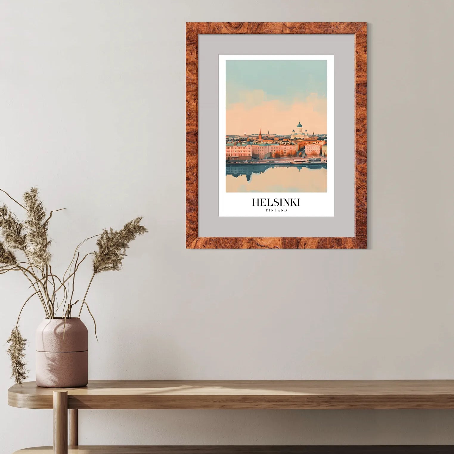 Tranquil Helsinki Cityscape Art Print - Serene Scandinavian Architecture and Coastal Beauty