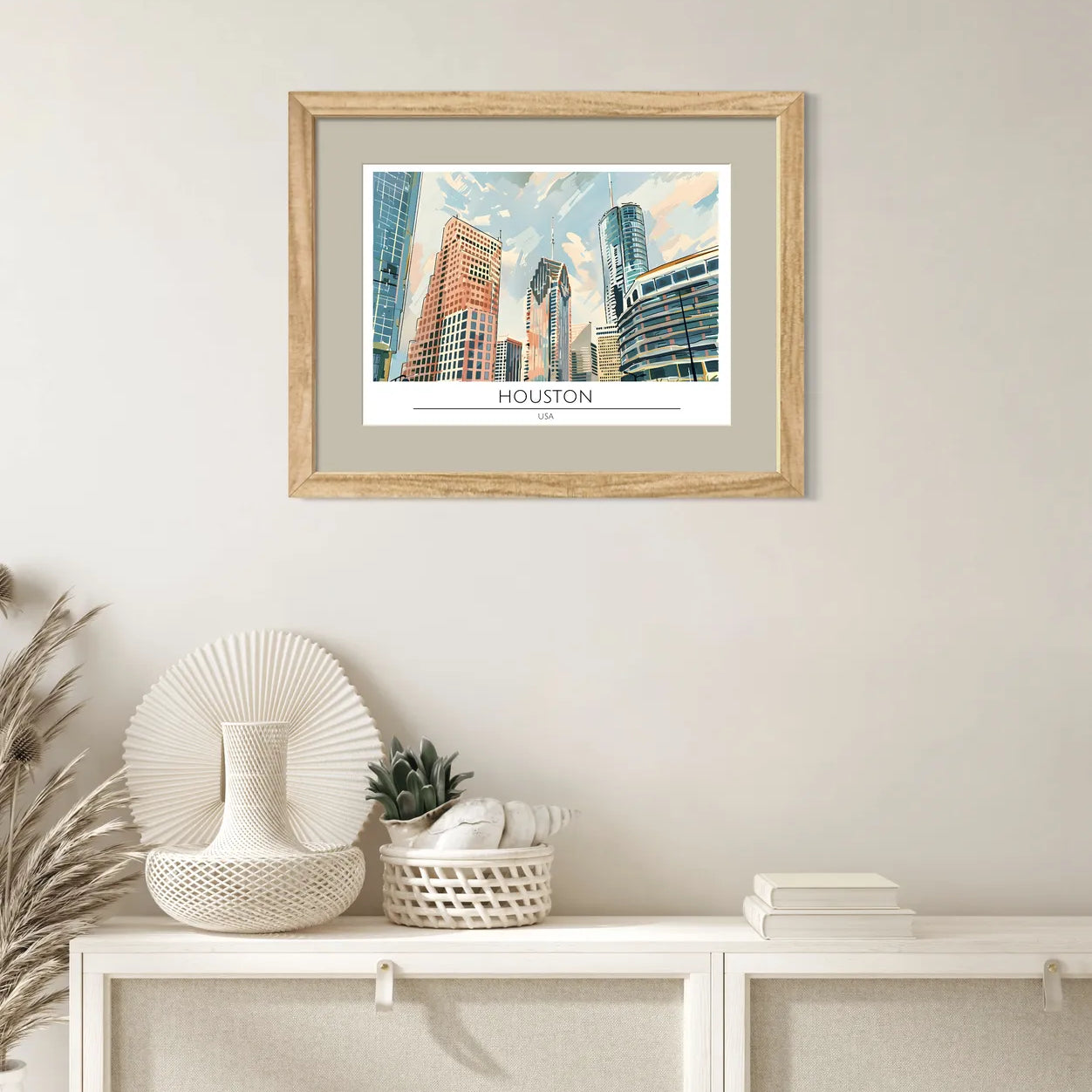 Modern Houston Skyline - Texas Urban Landscape Art Print