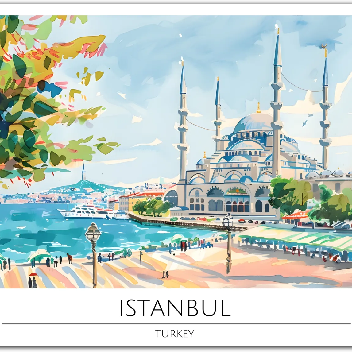 Stunning Blue Mosque - Istanbul Cityscape Art Print
