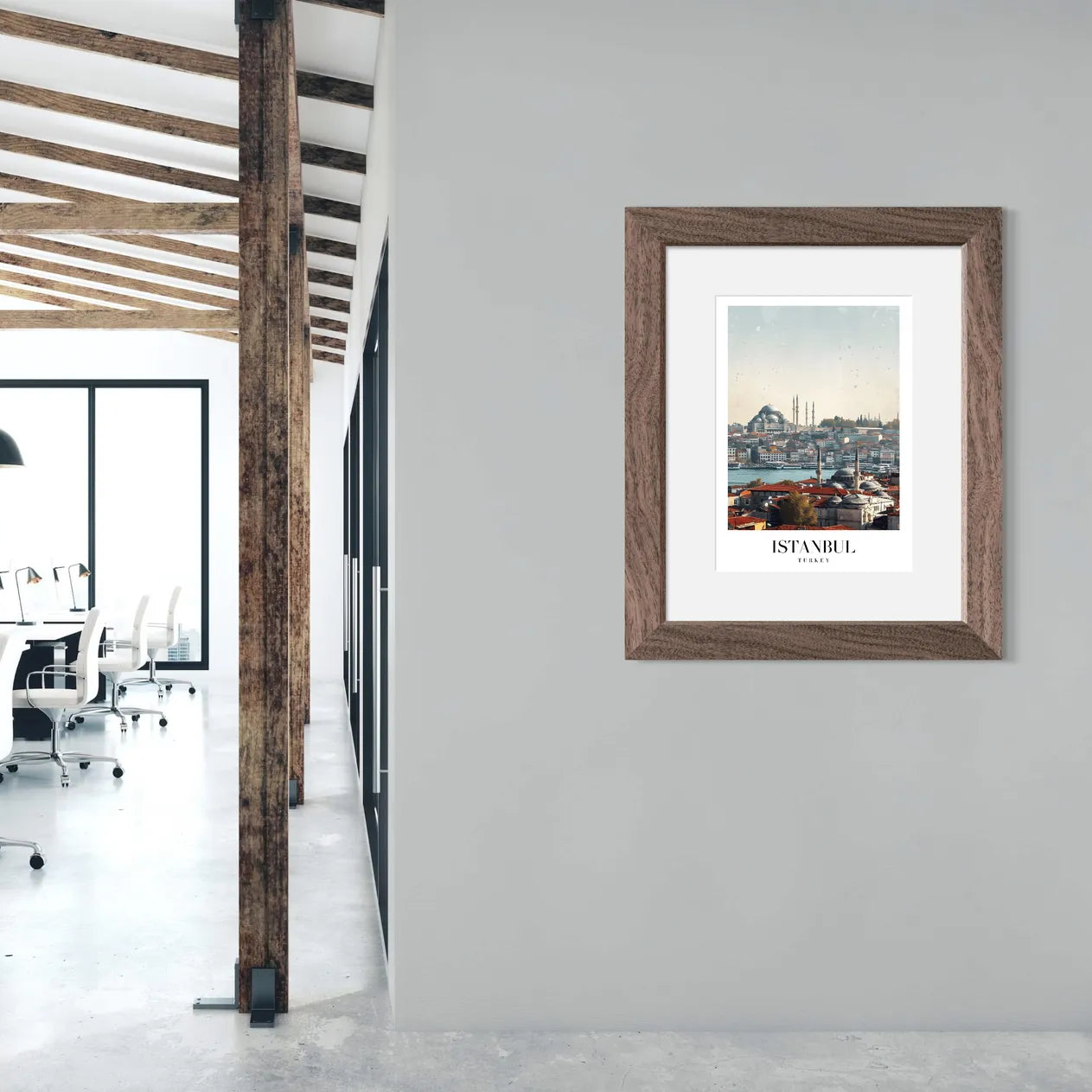 Historic Istanbul Skyline Art Print - Majestic Minarets and the Bosphorus Bridge