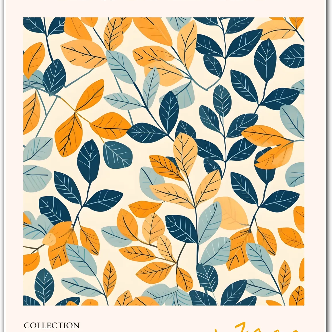 Jaos Graphic Leaf Print – Bold Mid-Century Botanical Wall Art