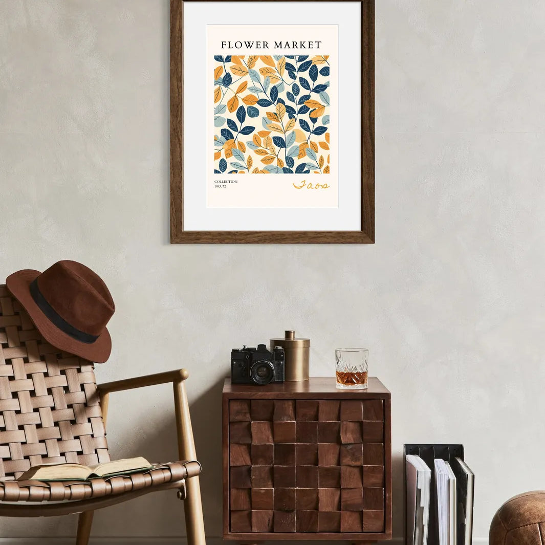 Jaos Graphic Leaf Print – Bold Mid-Century Botanical Wall Art