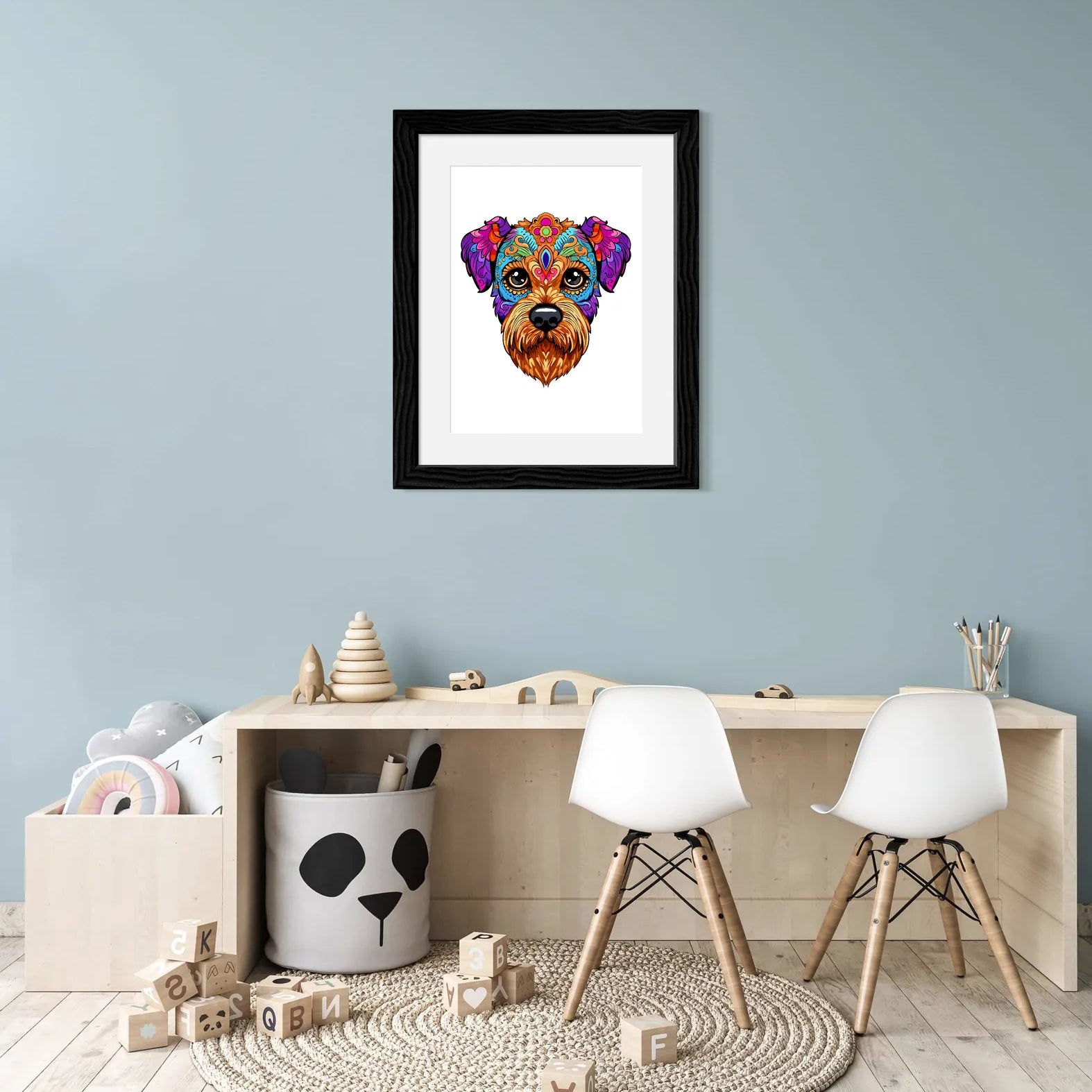 Artistic Paint Drip Design Dog Art 2