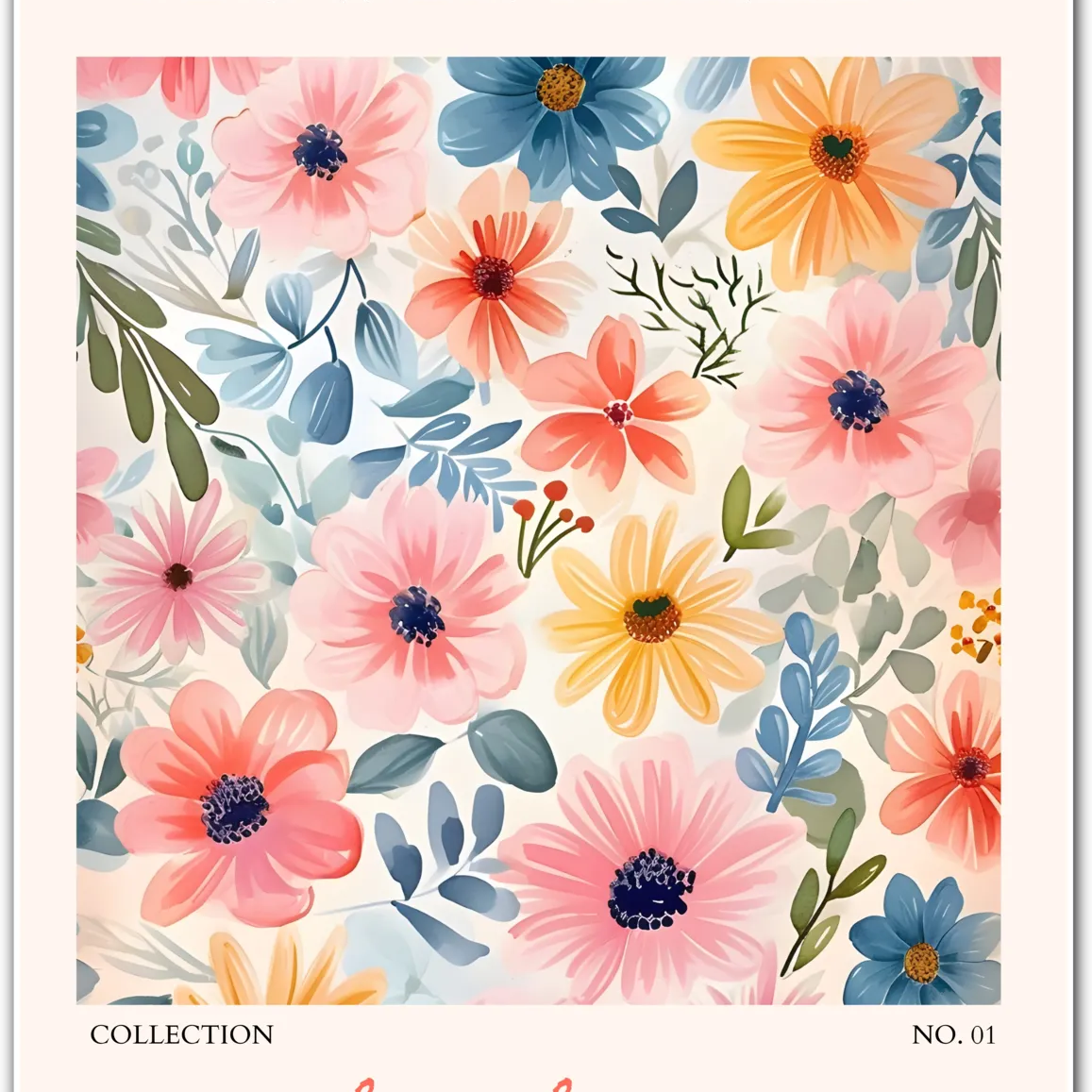 Krakow Garden Delight Floral Art Print – Polish Springtime Wall Decor