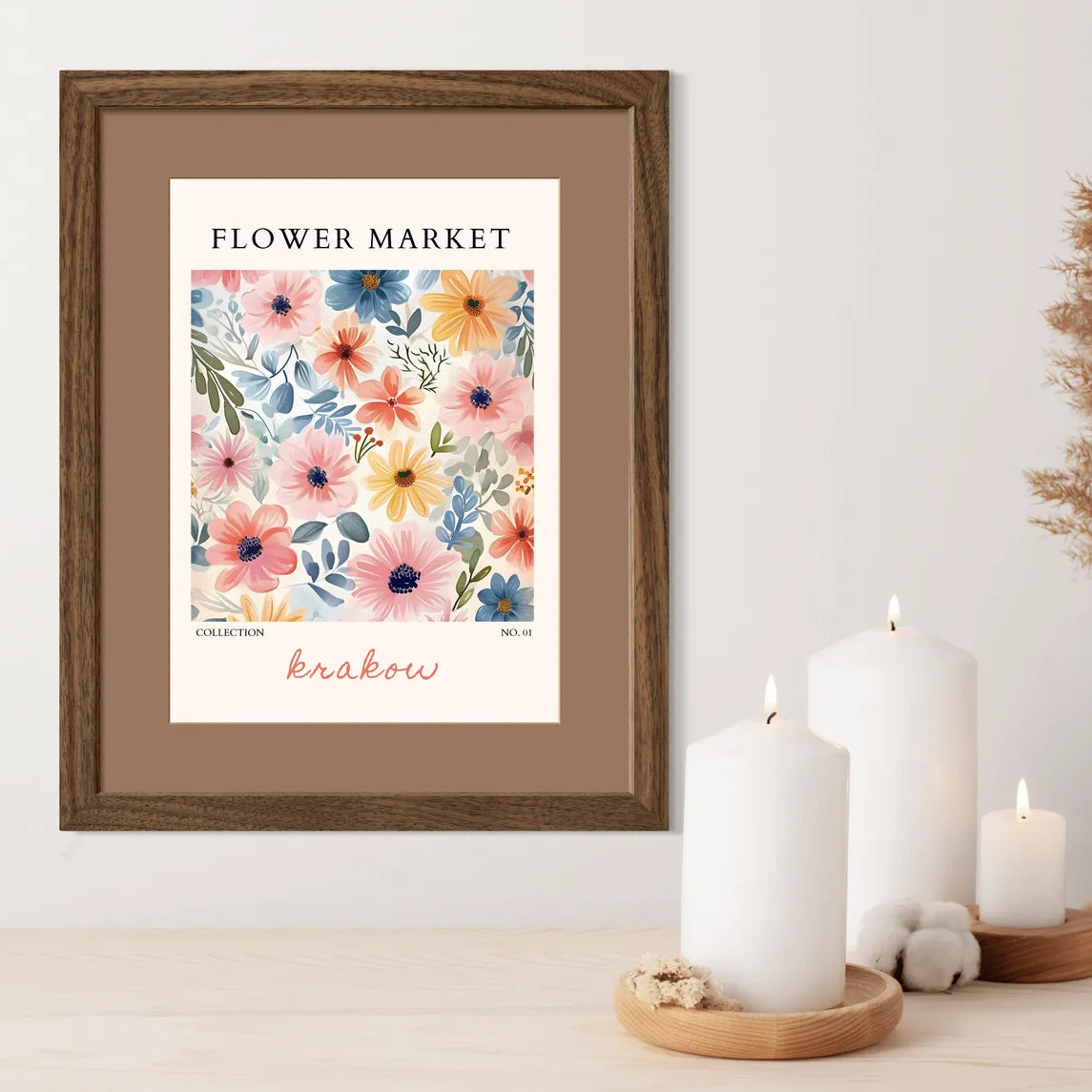Krakow Garden Delight Floral Art Print – Polish Springtime Wall Decor