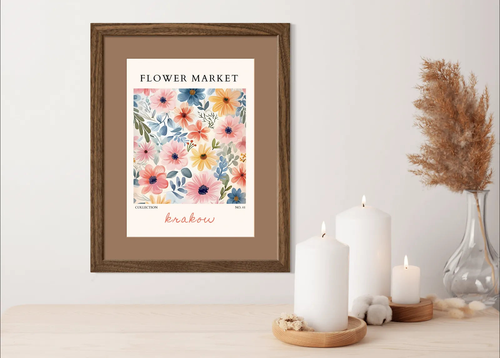 Krakow Garden Delight Floral Art Print – Polish Springtime Wall Decor