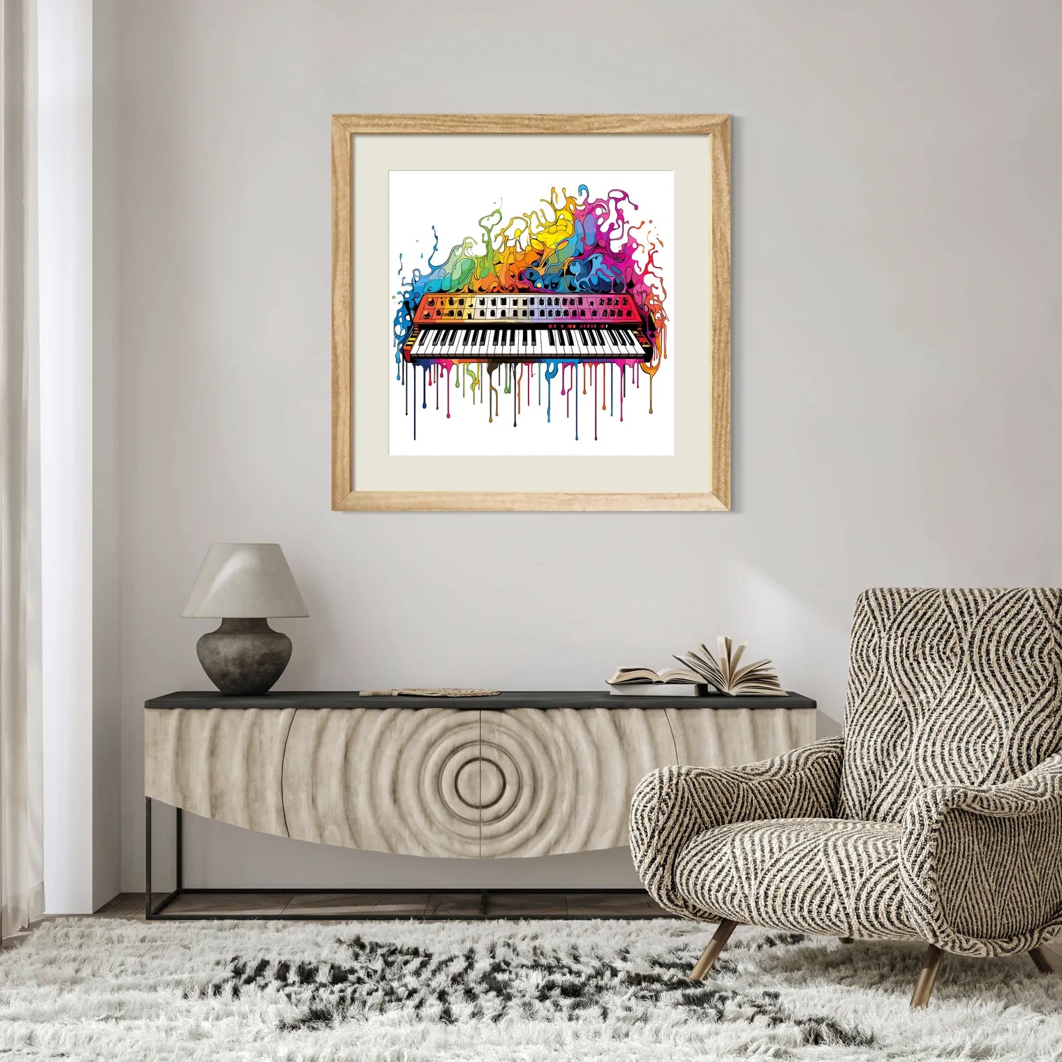 Dramatic Paint Splash Keyboard Art Print 2