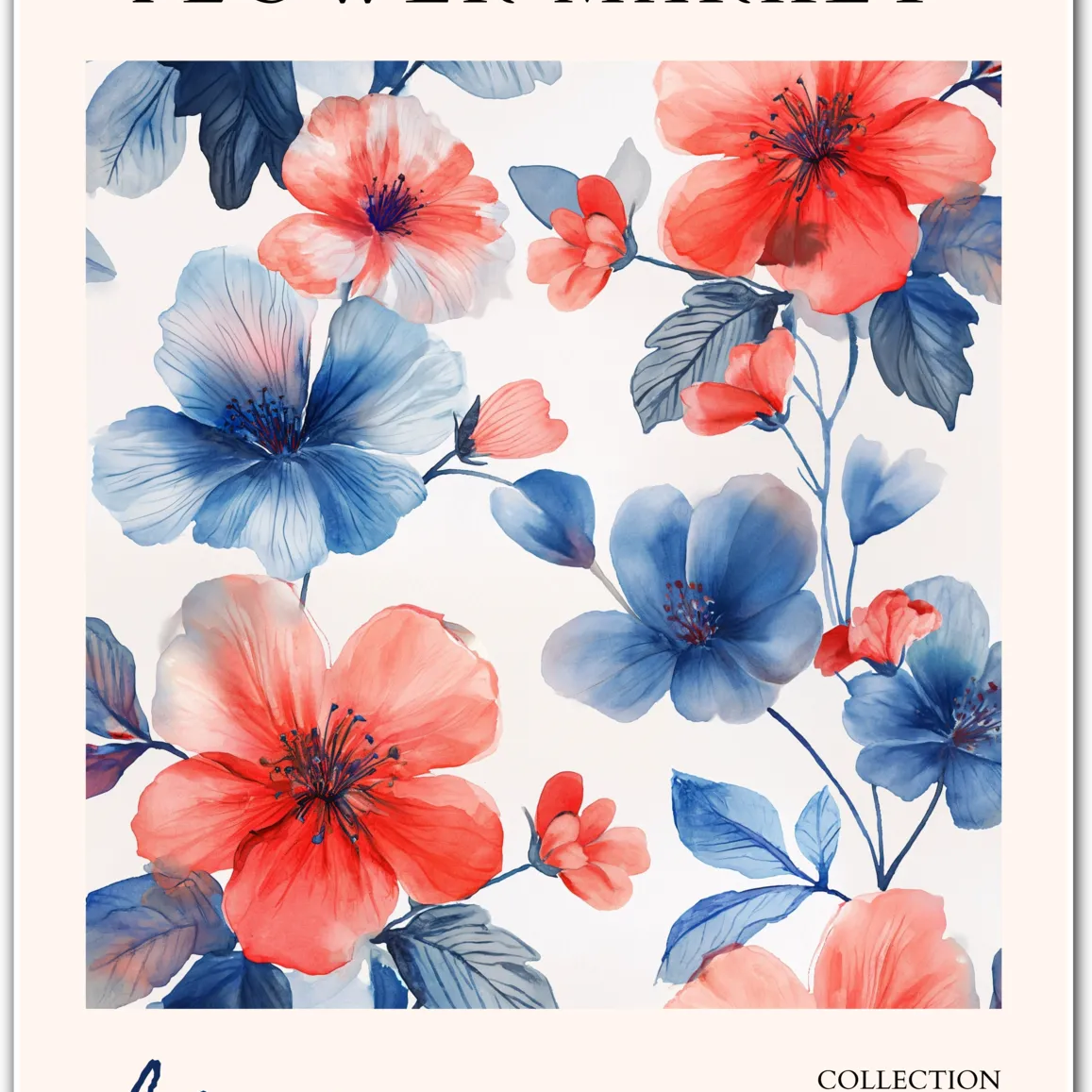 Lagos Tropical Bloom Watercolour Art Print – Vibrant African Floral Style