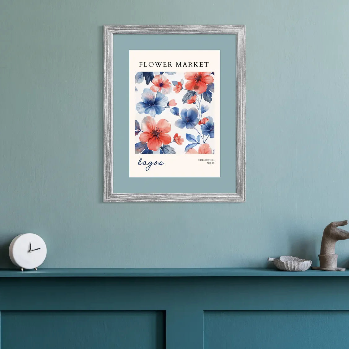 Lagos Tropical Bloom Watercolour Art Print – Vibrant African Floral Style