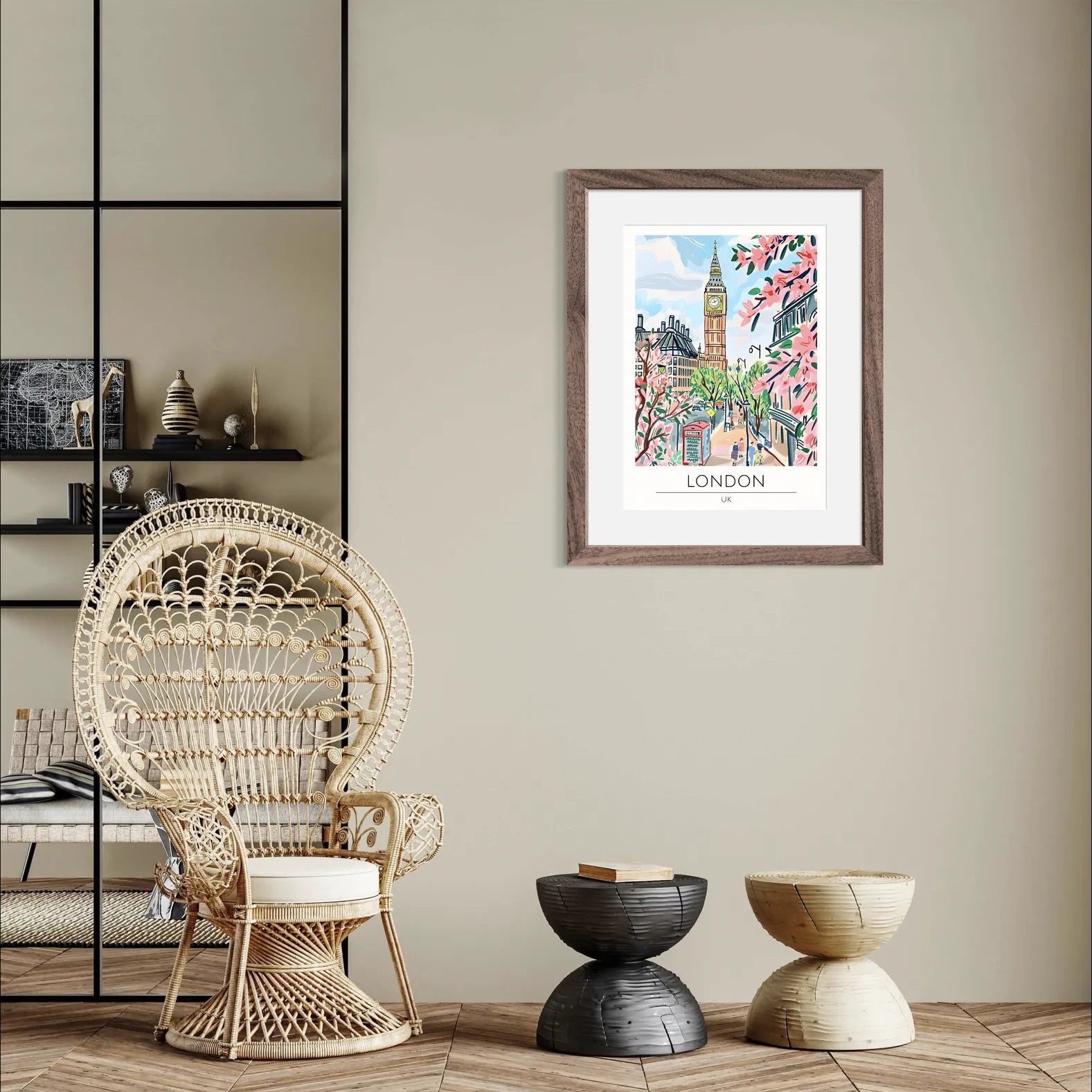 London Art Print - Iconic Big Ben and City Streets