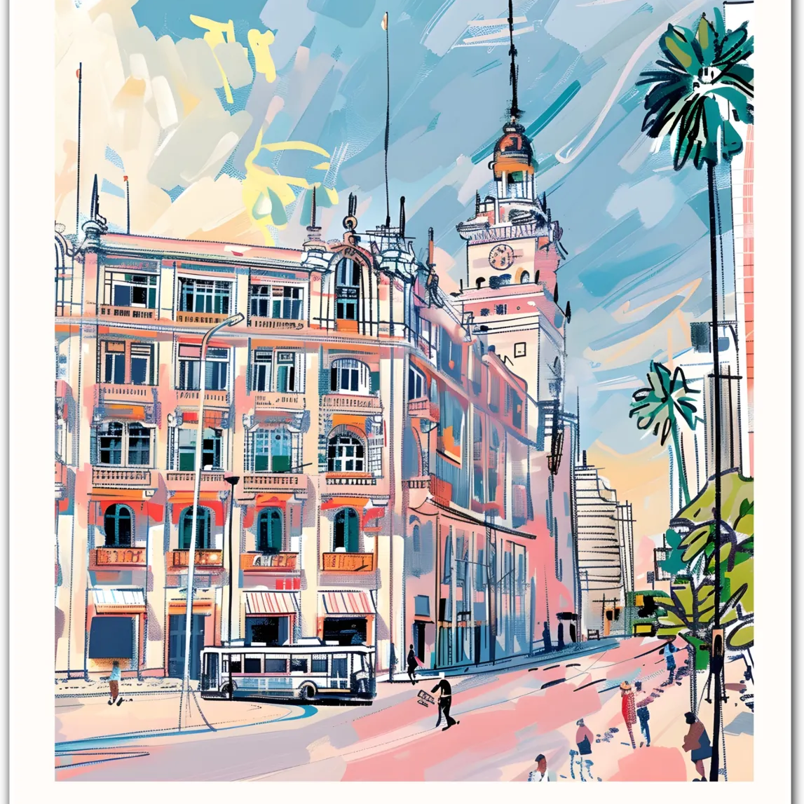 Lyon City Art Print - Charming Streets of France’s Cultural Capital